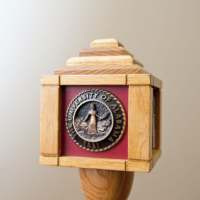 Side of the mace with the UA seal.