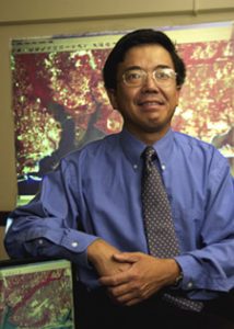 Using colorful satellite imagery, Dr. Luoheng Han is monitoring water quality hundreds of miles away from his UA office. 
