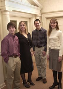 University of Alabama students (L-R) Cody Locke of Boaz, Abigail Smith of Tuscaloosa, Robert Davis of Montgomery and Kristin Robinson of Birmingham were named to USA Today's All-USA College Academic Team for 2004. 