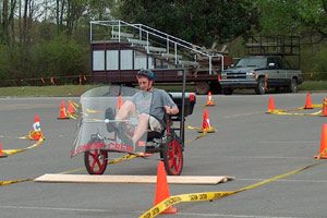 This human-powered vehicle won the local competition during which the two teams were selected for the regional competition. 
