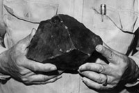The late Dr. Walter B. Jones, Alabama State Geologist, was director of the Alabama Museum of Natural History when the famous meteorite came to call UA home. 