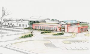 Rendering of new student health facility. 