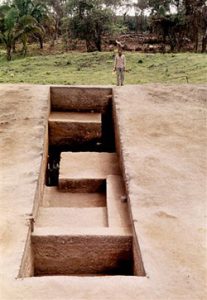 Earth mounds, such as this one, were part of the 1967 excavations of the now famous Olmec site of San Lorenzo. As a 26-year-old archaeology student, Dr. Richard Diehl participated in the efforts. 