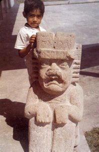 How a 3,000 year old civilization may have carved large items, such as this Olmec Water God, from stone was part of a PBS NOVA documentary in which Diehl served as a scientific adviser. 