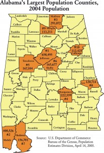 Largest Population Counties Map