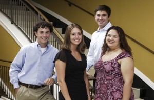 2006 Hollings Scholars Recipients (L-R): Jackson Switzer, Michelle McGaha, Dylan Whisenhunt, and Crystal Lowe.