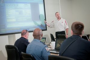 Darrell Arnold teaches during a campus training session. (Samantha Hernandez) 
