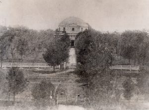 This is the only known photograph of The University of Alabama Rotunda, ca. 1859 (Image courtesy of the W.S. Hoole Special Collections Library,The University of Alabama). 