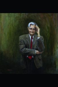 An oil on canvas portrait of renowned scientist and UA alumnus Edward O. Wilson by New York Artist Sarah Yuster is part of the collection of some 246 of Wilson’s international awards and prizes valued at some $400,000 that Wilson has given to The University of Alabama. He has also established an endowment for students studying biodiversity with an additional $100,000 gift (Portrait by Sarah Yuster). 