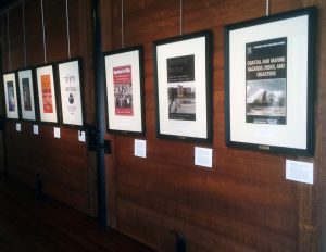 Book cover designs of faculty authors are on display at The University of Alabama Gallery in downtown Tuscaloosa through Aug. 28. 