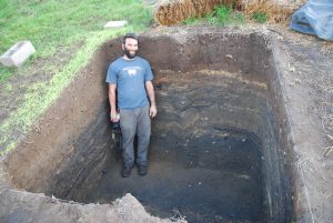 Erik Porth at a Moundville excavation site. 