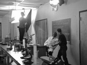 Seth Panitch directing professional actor Keith David in "Service to Man." 