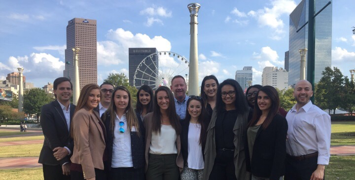Group photo of undergraduates in Atlanta for Industry Immersion 