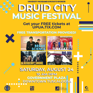 Art for the Druid City Music Fest.