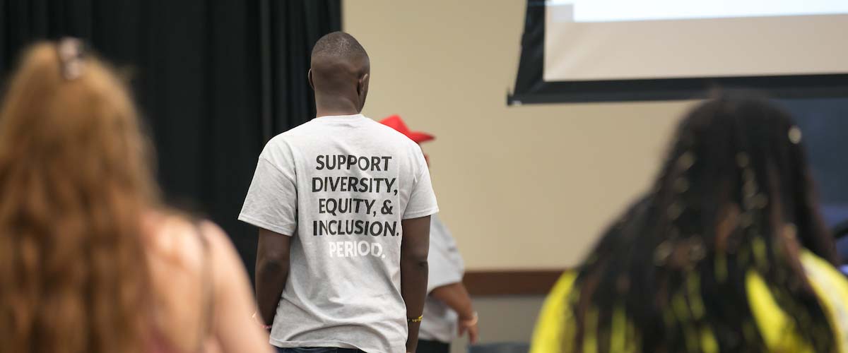 students at a support diveristy and inclusion event