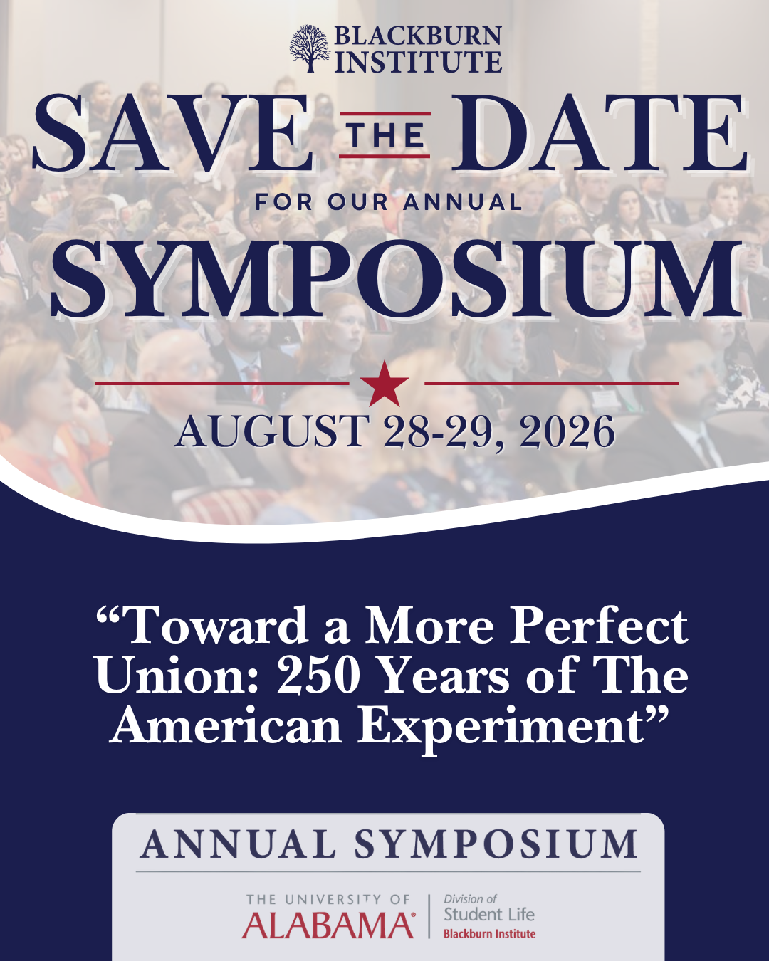 Blackburn Institute, save the date for our annual symposium, August 28-29, 2026. 