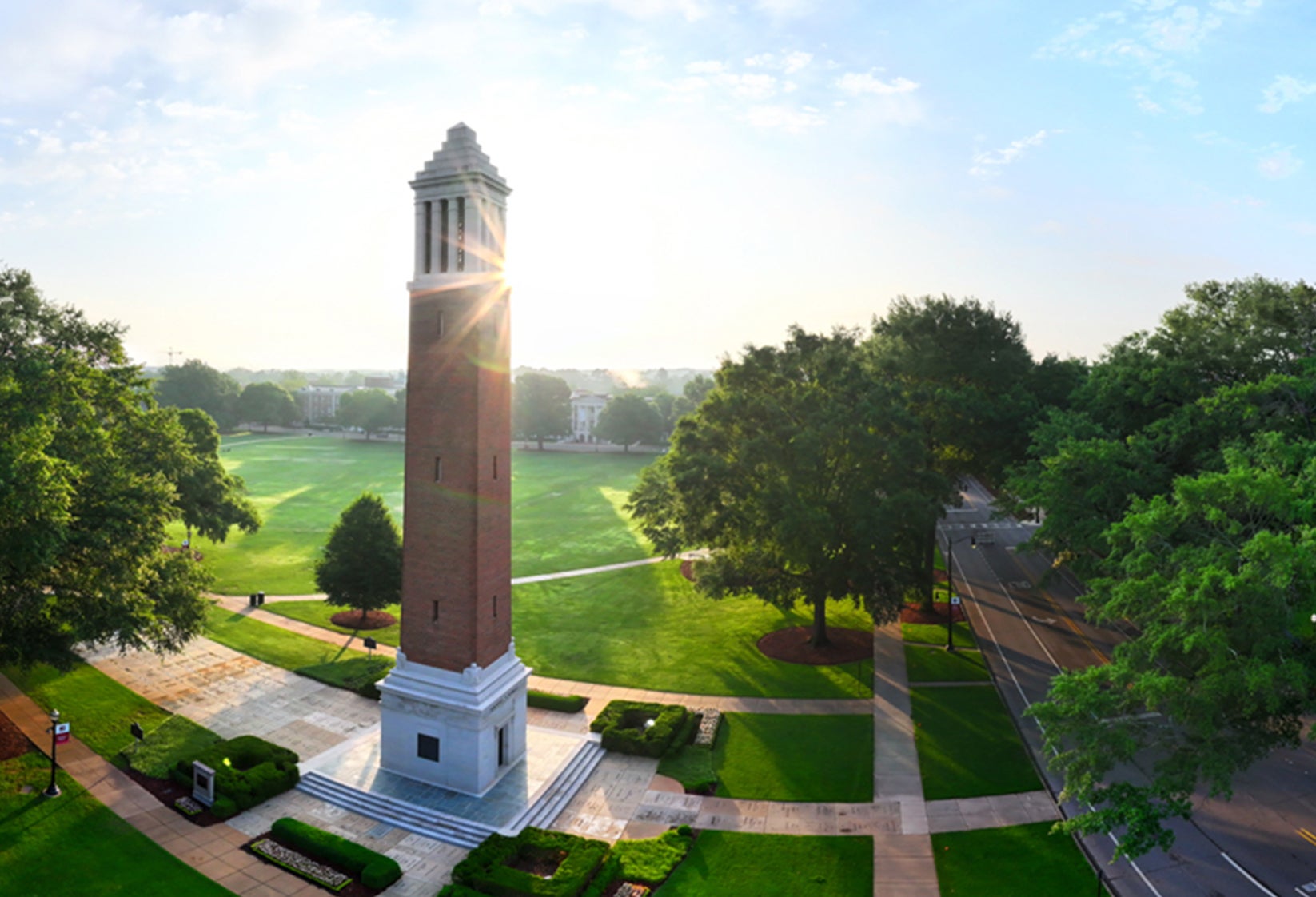 Aerial view of denny chimes